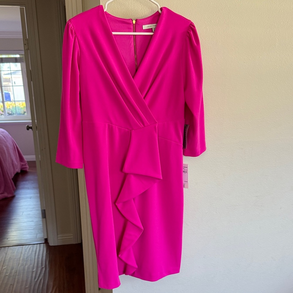 NWT Julia Jordan Elegant Pink Wrap Dress